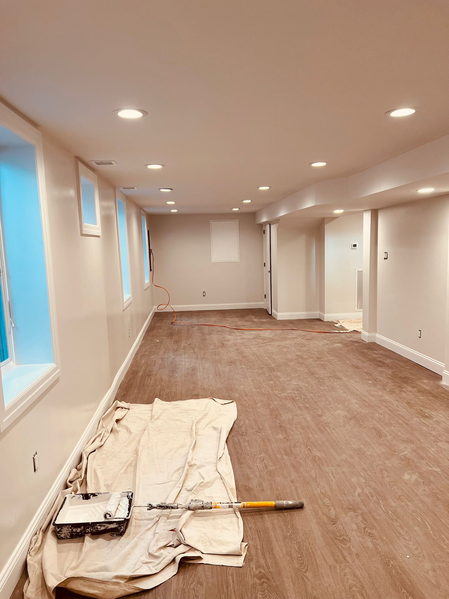 Modern living room painted